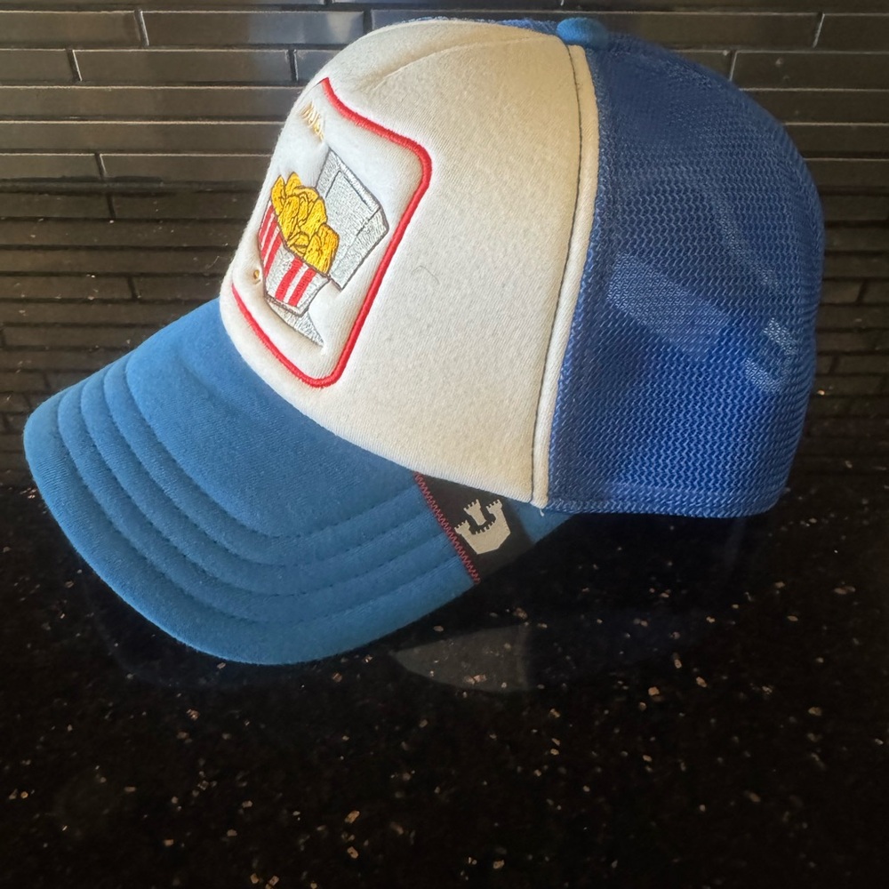 Goorin Bros Blue and White Trucker Hat with Nugget Patch - Picture 2 of 3